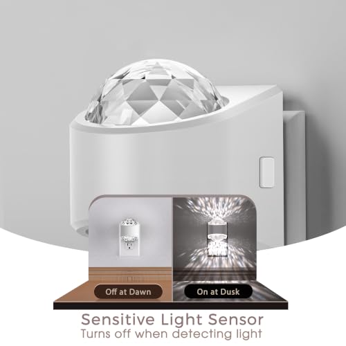 Image of Briignite Night Lights Plug into Wall, Night Light for Bedroom, Dimmable Brightness, LED Dusk to Dawn Sensor Nightlight for Nursery, Bathroom, Home Decor, Gaming Room, Daylight White 5000k, 2 Pack