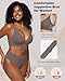 As Fairy Seamless Bras Supportive Lift No Underwire Full Coverage Wireless Plunge Low Cut Bralettes Padded Comfy Bra (Grey 36C)