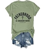 Fatherhood is Kingdom Work Proverbs 22 6 Shirt Funny Christian Father Father Day T-Shirt Green