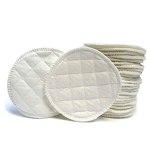 HAPINARY Ultra Absorbent Washable Breastfeeding Pads 12 Pack Cotton Nipple Pads Leakproof Reusable for Nursing Bra