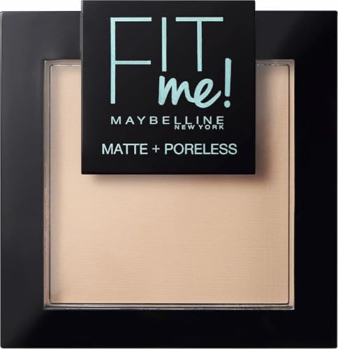 Maybelline New York Fit Me Polvos Compactos Matificantes, 115 Ivory | Control de Brillos, Acabado Natural, Cobertura Uniforme, Para una Piel de Aspecto Mate, Fit Me