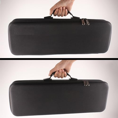 Funda Portátil para Cañas de Pescar - Bolsa Rígida de EVA a Prueba de Golpes con Correa para Hombro para Almacenamiento de Accesorios, Negro miniatura 3