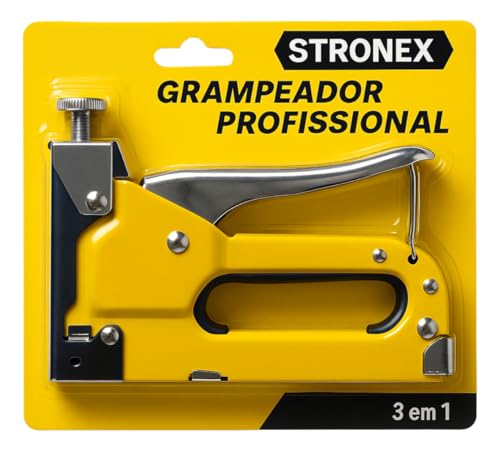 Grampeador Tapeceiro Profissional, Alta Pressão, Compatível com 3 Tipos de Grampo/Cor - Sortida