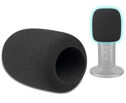 SOULWIT - SOULWIT 2Pcs Microphones Pop Filter for Sennheiser Profile USB, Protective Mic Cover Windscreen Foam - Black