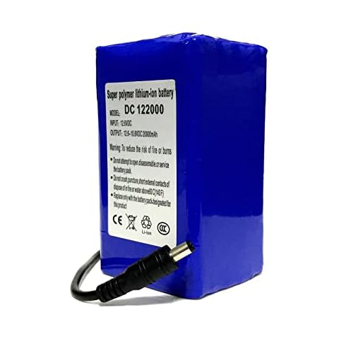 FREEDOH DC 12V 20000mAh Rechargeable Polymer Lithium-ion Battery Portable Lithium Battery Pack With 2A Charger Fit for CCTV Power Bank Lighting Tools Cameras LED Strips and more Cover