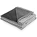 Ultra-Soft Minky Removable Duvet Cover for Weighted Personal Comfort Blanket Cover, Easy Care - Embossed Texture (60”x80”, Grey/Light Grey)