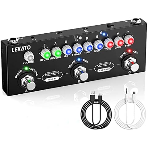 LEKATO Multi Effects Guitar Pedal with IR Loading Cover