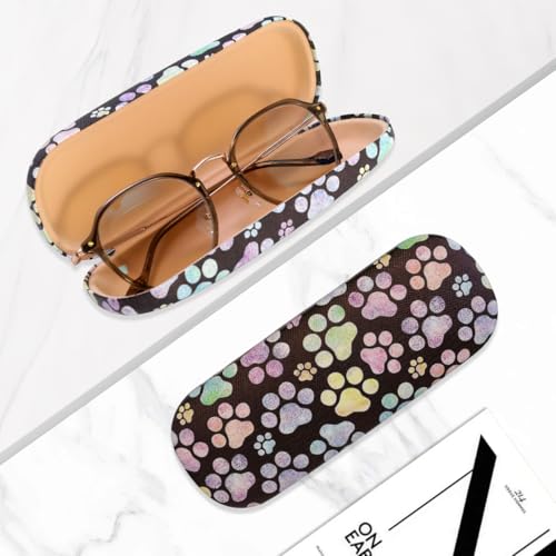Image of PERFECTSIGHT Hard Shell Eyeglasses Case, PU Leather Protective Glasses Case, Cute Eyeglass Case for Women Men Girls