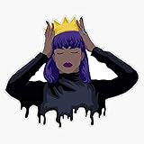 Purple Queen Sticker Vinyl Waterproof Sticker Decal Car Laptop Wall Window Bumper Sticker 5"