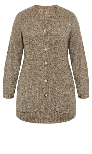 Image of Avenue Women's Plus Size Cardigan - Amber Boucle