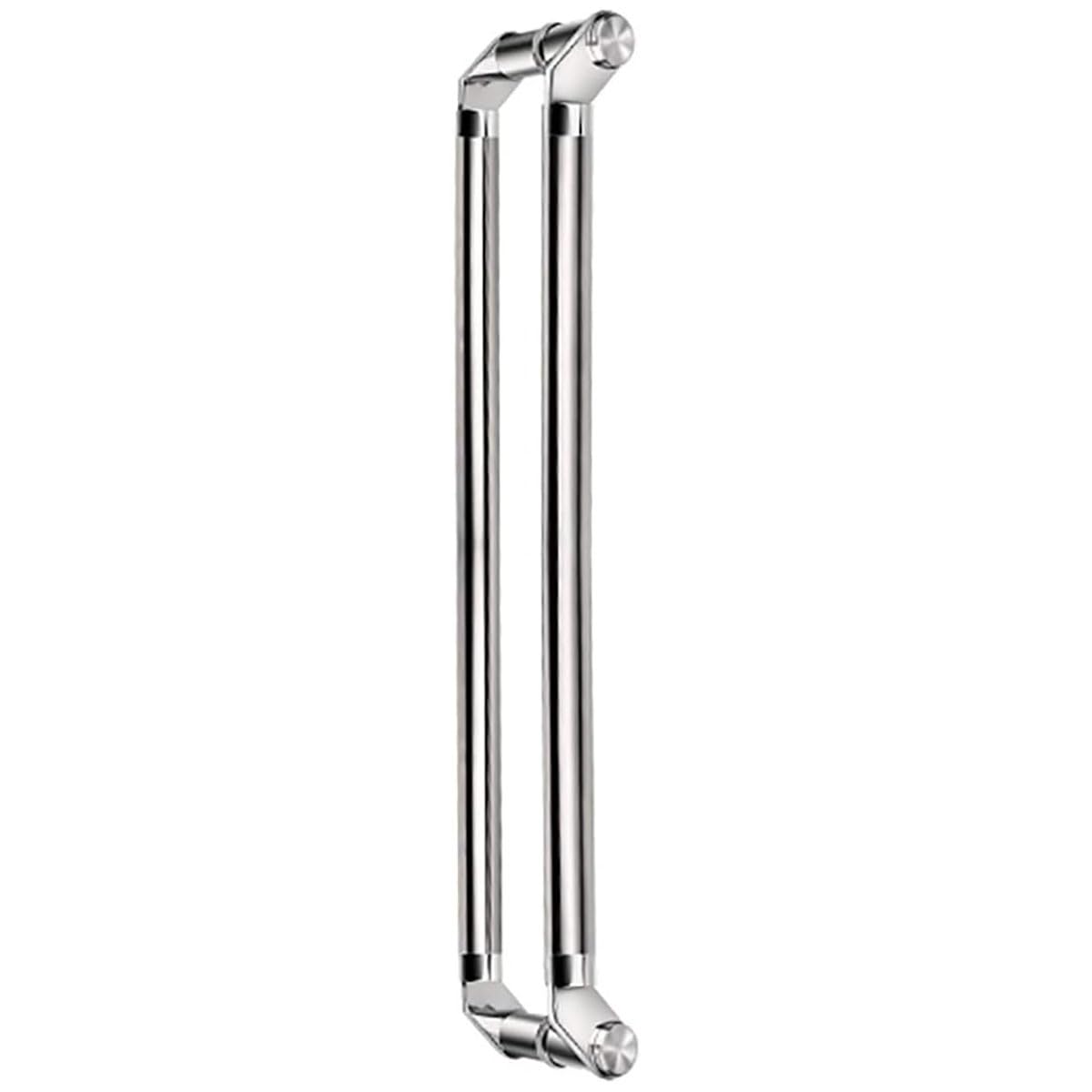 Poignée de porte en acier inoxydable brossé argenté pour douche