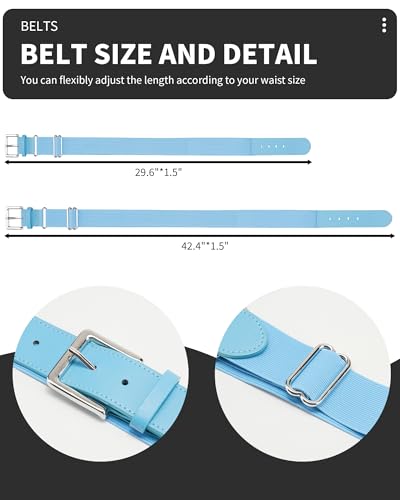 Image of QBK Toddler And Youth Baseball /Softball Belt For Boys And Girls | Kids Elastic Adjustable Uniform Belt - In Multiple Colors For Baseball, Softball, And Tee Ball