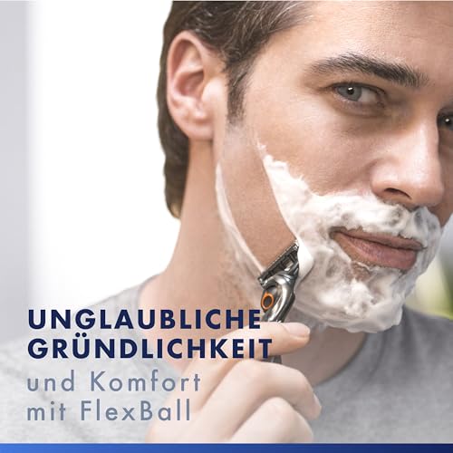 Gillette Fusion5 Proglide Rasierer Herren — Inkl. 1 Nassrasierer 10 Ersatzklingen mit Neuem Everglide Gleitstreifen für Noch Sanfteres Gleiten — Silber/Schwarz 2
