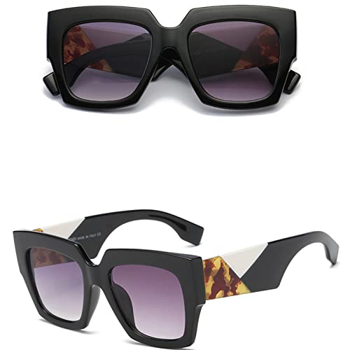 Flat Top Oversized Sunglasses Women Gradient Summer Style Women Sun Glasses Female Big Eyewear UV400