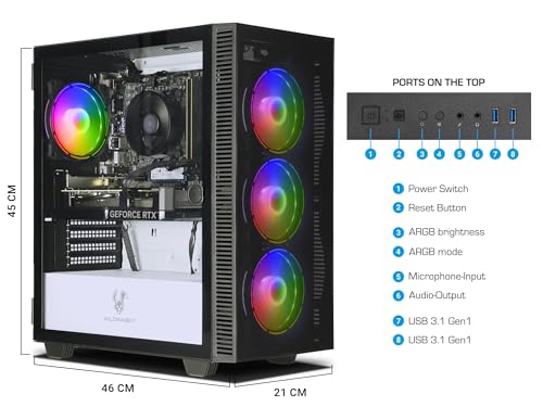 Ankermann Ryzen Gaming V3 | Ryzen 5 7500F | Nvidia GeForce RTX 4060 Ti 8GB | 32GB DDR5 RAM | 1TB NVMe SSD | Windows 11 | WLAN | Libre Office – Bild 5