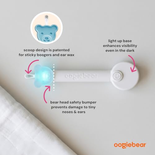 Image of oogiebear Brite - Baby Nose Cleaner and Ear Wax Removal Tool. Baby Gadget with Nighttime LED Light. Safe Snot Booger Picker for Newborns, Infants & Toddlers