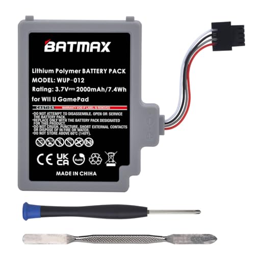 Batmax New WUP-010 Battery for Nintendo Wii U Gamepad WUP-012, WUP-010 Accessories