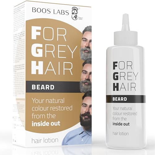 BOOS LABS For Grey Hair for Beard Against Grey Beard, Healthy Alternative for Hair Dye, Hair Root Touch Up, Enzymatic Hair Product