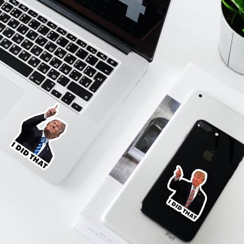 Image of I Did that Trump Stickers, 200 Pcs Trump I Did that Stickers, Funny I Did that Stickers, Mixed 5 Different Patterns, 3 inch Large Size (200 Pcs)