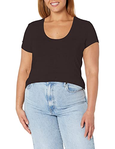 Haut noir col U plongeant Splendid en jersey fluide haut de gamme