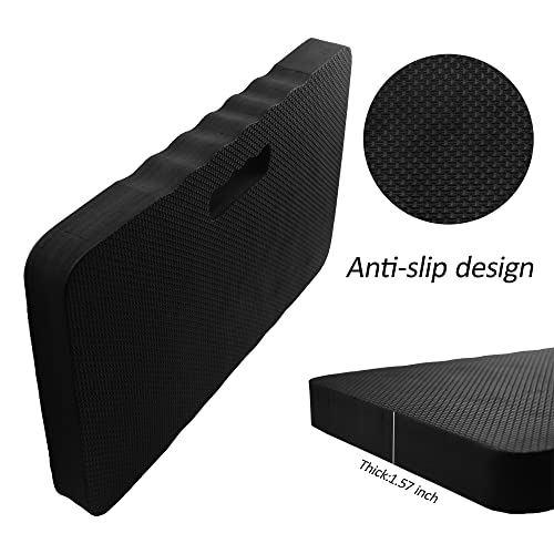 Aebderp 2Pcs Premium Thick Kneeling Pad，Knee Pads For Gardening 18X11 Inch Gardening Tools Outdoor Cushions,Gardening Gifts For Women&Baby Bath Essentials (Eva-Soft, Black) #TOP2