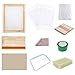 Produktbild Siebdruck Rahmen,Siebdruck Set,69 Stück Langlebig Sicher Siebdruck Rahmen Mesh Screen Printing Kit DIY Siebdruck-Set Mit 43t Siebdruckrahmen Siebdruckklinge