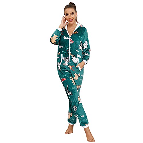 Pyjamas pour femmes en polaire contre le froid nocturne avec capuche isolante
