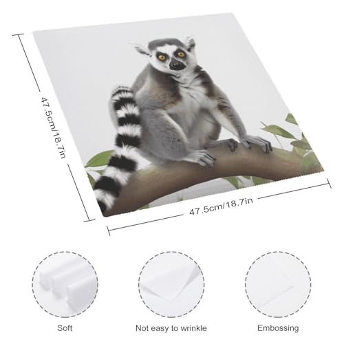 Servilletas de Tela Cuadradas de Poliéster Floral 4 PCS miniatura 2