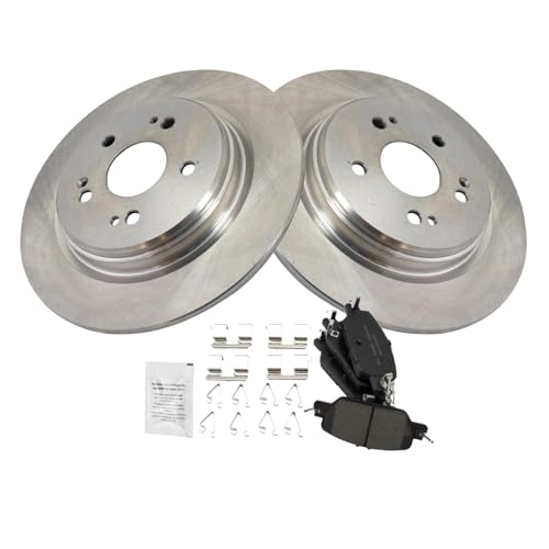 Image of TRQ Rear Ceramic Brake Pad and Rotor Set
