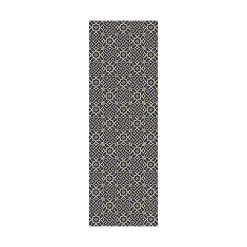 Doge Milano Küchenläufer, 100% Made in Italy, Fleckabweisender Teppich mit Digitaldruck, Rutschfester und waschbarer Läufer, Geometrisches Muster - Danila, cm 140x52