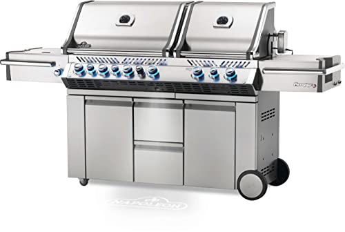 Napoleon Pro825Rsbipss-3 Prestige Pro 825 Rsbi Propane Gas Grill, Sq.in. + Infrared Rear & Bottom Range Burner, Stainless Steel #TOP1