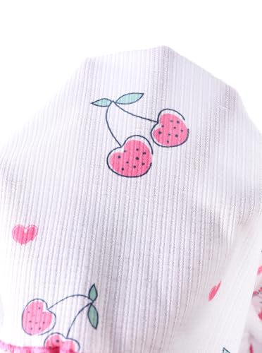 Image of Hilinker Womens Graphic Print Ribbed PJ Set Crop Cami Tops and Shorts Cute Pajamas Set