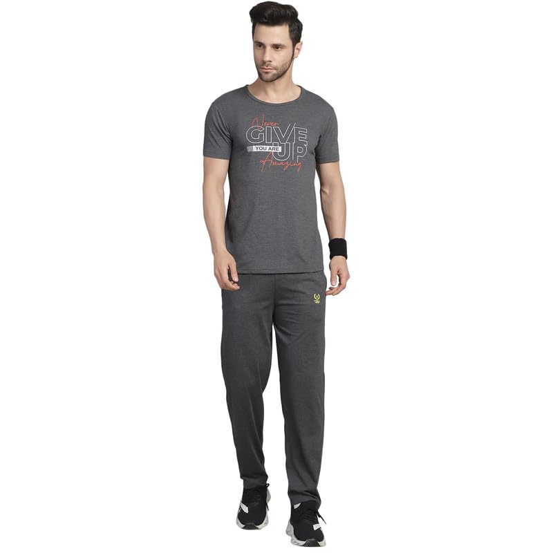 Image of VIMAL JONNEY White Cotton Printed CO-ORD Set Tracksuit for Men-T PRT 23 WHT D10 WHT. 02-P