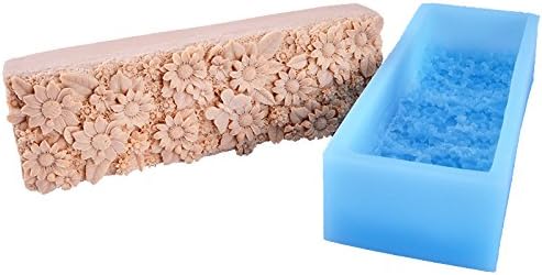 Soap Mold Silicone Craft Rose Rectangle Soap Making Mould DIY Candle Resin Mold