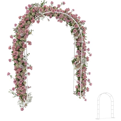 YRHome Rosenbogen aus Metall stabil Gartenbogen 192 x 38 x 240 cm Rosenbögen Rosengestell Pflanzenständer für Rosen und Kletterpflanzen...