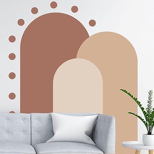 AVCULT Sticker Mural Boho Autocollants Muraux en Forme D'arche pour Lit De Fille Motif À Pois Art...