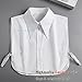 LoudSung Detachable Half Shirt Blouse False Collar Big Pointed Cotton Collar Elegant for Women Girls