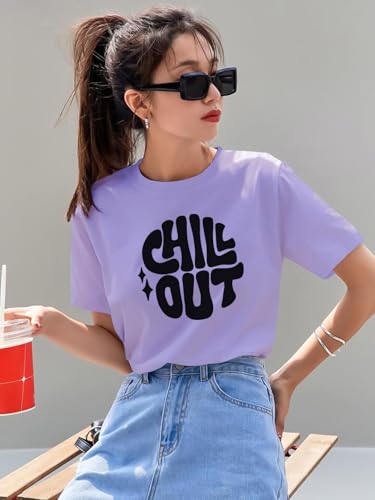 Image of THE DRY STATE Women Cotton Half Sleeve Round Neck Tshirt