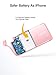 Luxtude Portable Charger iPhone Built in Lightning Cable (MFi Apple Certified), Ultra Slim Portable Phone Charger Thin Battery Pack, 5000mAh Power Bank for iPhone 14/13/12/11/10 etc. (Metal Pink)