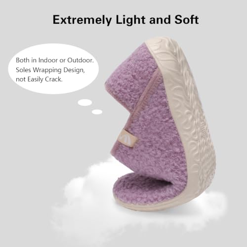 Image of Spesoul Fuzzy House Slippers for Women Men Indoor Closed Back Lightweight Cozy Faux Furry Lining Barefoot House Shoes Slipper Socks for Bedroom Home Office Yoga Outdoor Walking Shoes