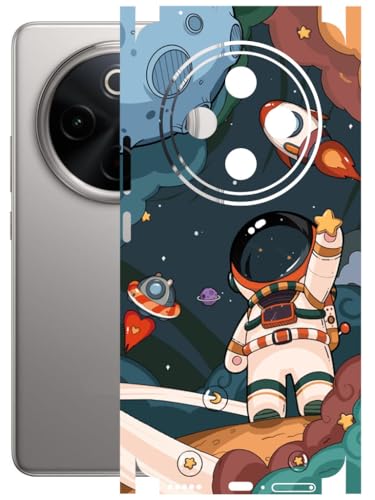 Image of AtOdds - Full Body Back Screen Guard Protector Film - Lamination Wrap Skin Sticker Compatible with VIVO T4 (5G) | Scratchproof Matte Finish (Space)