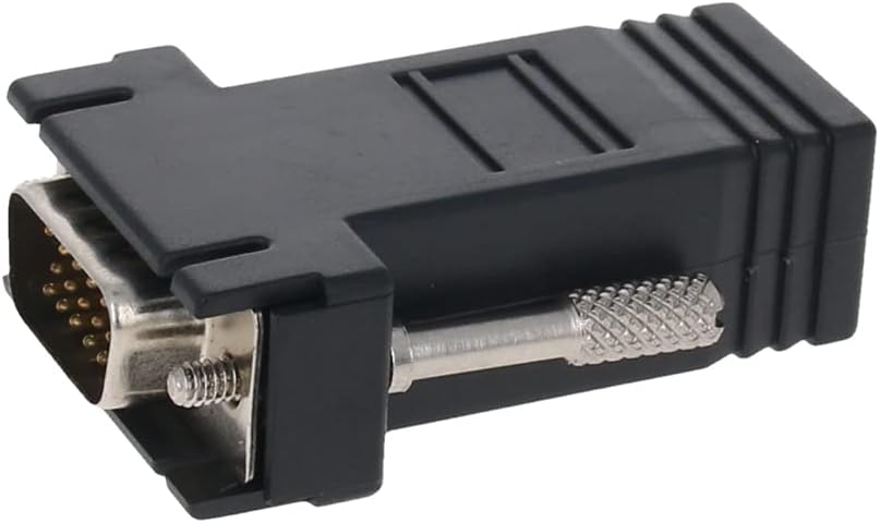 Heyiarbeit 15-pin 3-Row D-SUB VGA Gender Changer RJ45 to DB15 Mini Gender Changer Coupler Adapter Connector for Serial Applications Black 10pcs