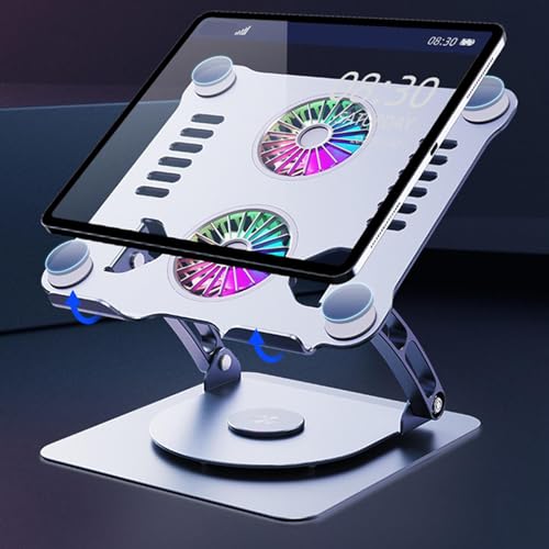 Support d'ordinateur de bureau multi-angle rotatif 360° et pliable portable - 3