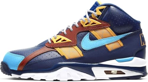 High-Top Nike Air Trainer SC in Blue Void and Blue Fury with Rugged Orange Accents