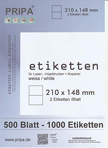 Étiquettes autocollantes 210 x 148 mm au fini blanc impeccable pour usage intensif