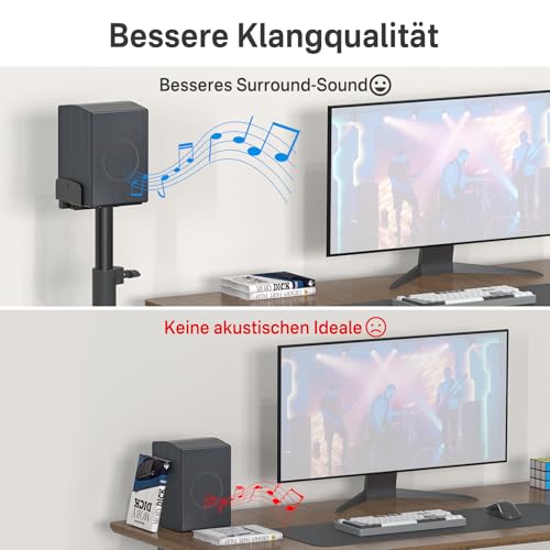Support de haut-parleur réglable 95 cm, pieds d'enceinte universels