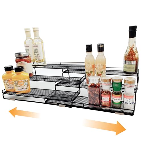 DOTORYDESIGN 3 Tier Wide Expandable Cabinet Spice Rack Organizer (14.5"