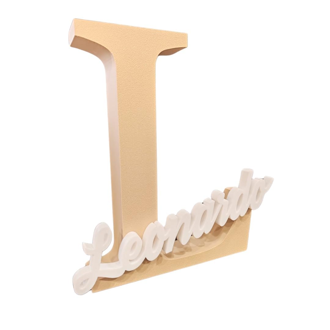 Lettera 3D con Nome Personalizzato – Scritta Decorativa Cameretta Bambini – Regalo Nascita e Battesimo – Disponibile in Vari Colori – 25x23x4 cm