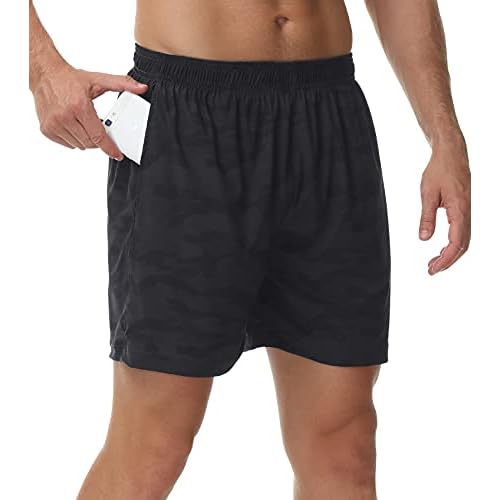 Cakulo Men's 5 Inch Running Tennis Shorts Quick Dry Athletic Workout Active Shorts with Pockets