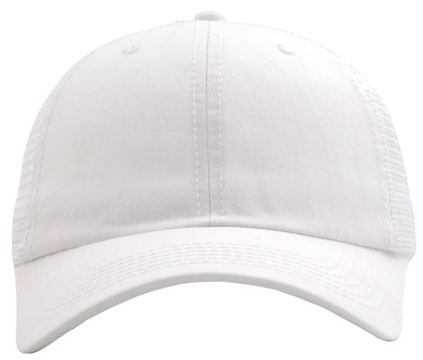 Image of Vintage Washed Snapback Baseball Hat for Men Women, Unstructured Cotton Crown /Soft Mesh /Flexible Visor /Foldbale for Pocket